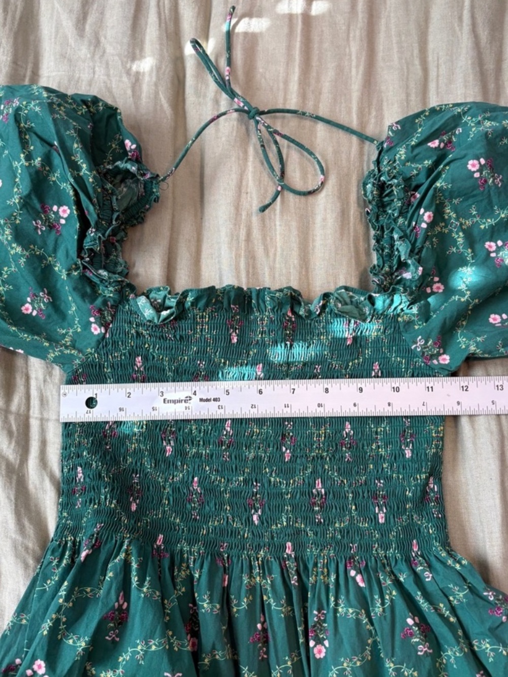 Hill House Ellie Nap Dress
Emerald Trellis, size small - Picture 6 of 8
